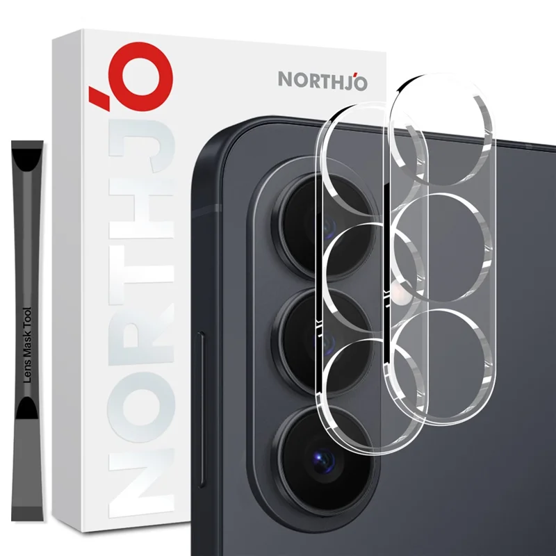 NORTHJO 2Pcs For Samsung Galaxy S26+ Tempered Glass Camera Lens Protector Clear 3D Integrated Full Coverage - Transparent