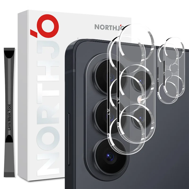 NORTHJO 2Pcs For Samsung Galaxy S26 Ultra Tempered Glass Camera Lens Protector Clear 3D Integrated Full Coverage - Transparent