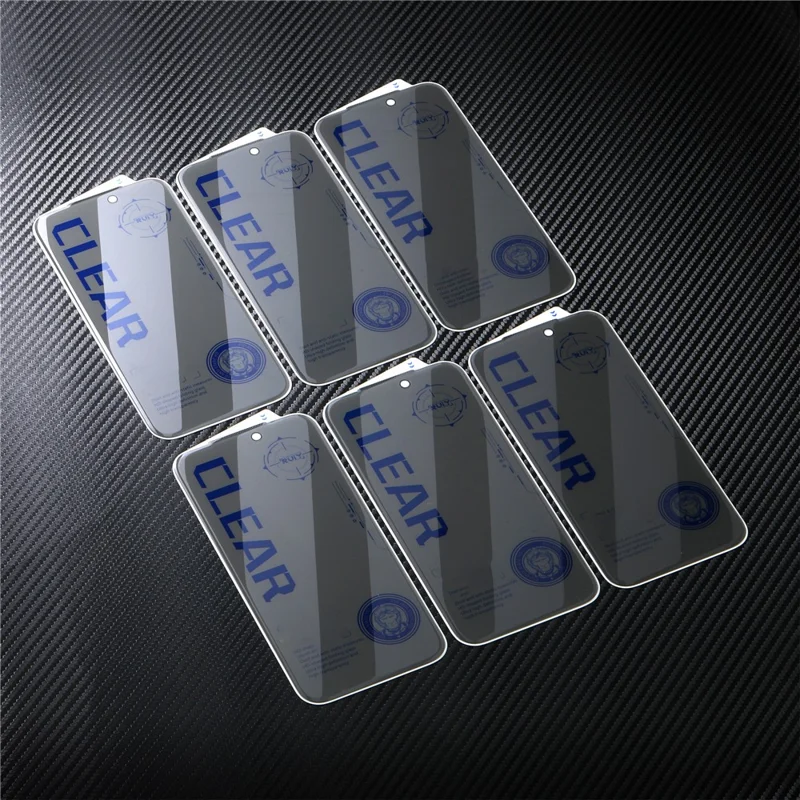 10 stuks voor iPhone 17 Pro Max Anti Spy Screen Protector 3D Ronde Rand Volledige Dekking Gehard Glasfolie - Zwart