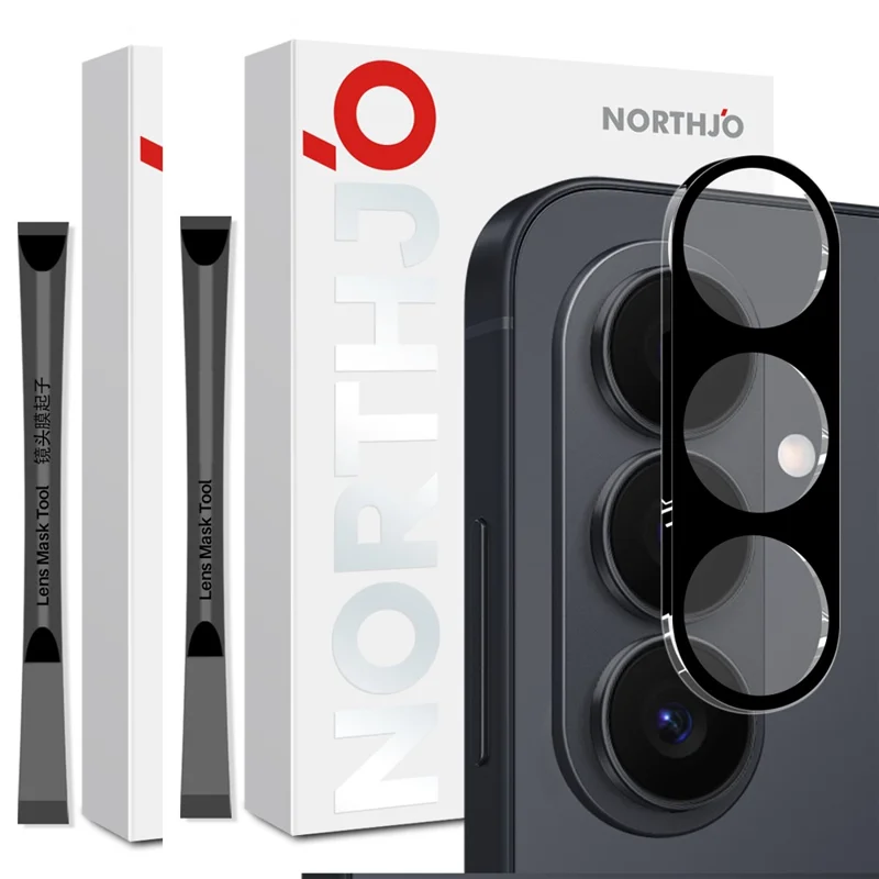 NORTHJO For Samsung Galaxy S26+ Camera Lens Protector Silk Printing 3D Clear Full Screen Tempered Glass Lens Film