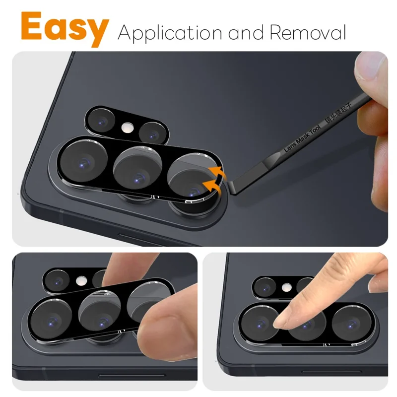 NORTHJO 2Pcs For Samsung Galaxy S26 Ultra Full Coverage Camera Lens Protector Silk Printing 3D Clear Tempered Glass Lens Film