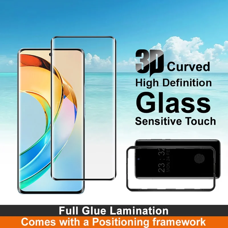 IMAK til Xiaomi Redmi Note 15 5G (Global) Skærmværn Fuld dækning Fuld lim 3D buet tempersglasfilm med positioneringsramme