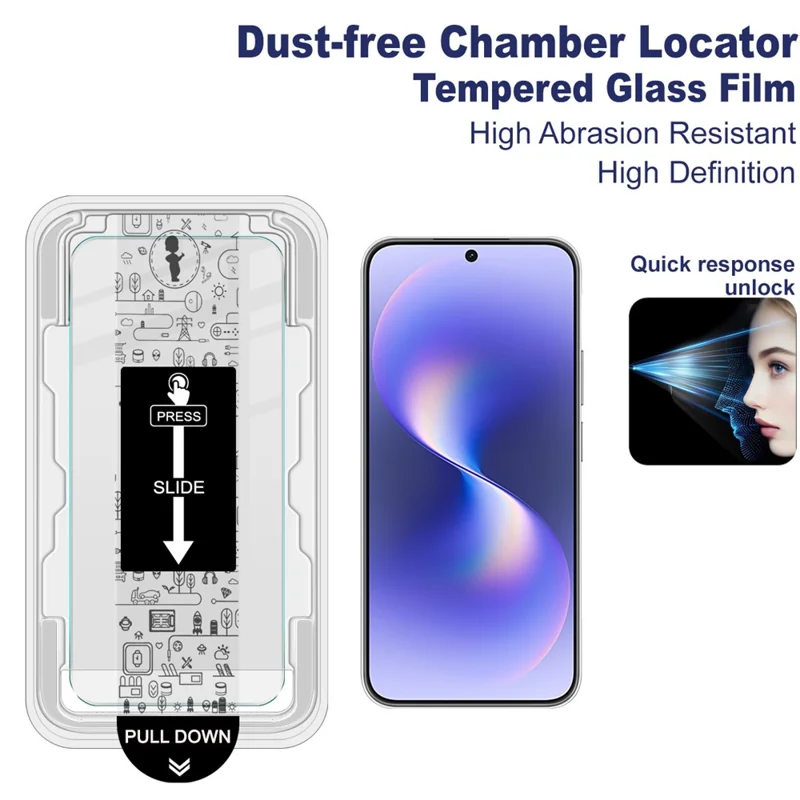 IMAK H Series For Huawei nova 15 5G Tempered Glass Screen Protector Film with Dust-free Installation Tool - Transparent