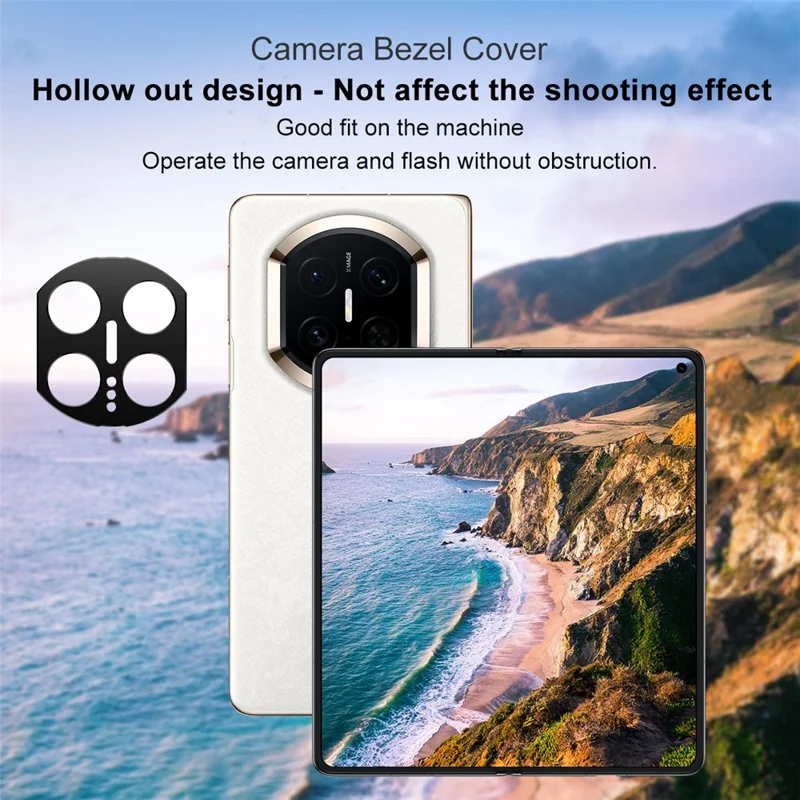 IMAK For Huawei Mate X7 Metal Camera Lens Protector Lens Protective Cover - Black