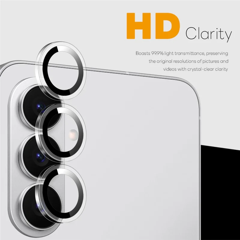 NORTHJO 1Set For Samsung Galaxy S26 Camera Lens Protector Tempered Glass Metal Ring Guard Clear Lens Film (Complete Coverage) - Прозрачный