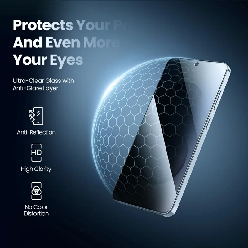 NILLKIN til Samsung Galaxy S26, skærmværn mod udspionering, kradsetækkende AGC glas, fuld dækningsfilm