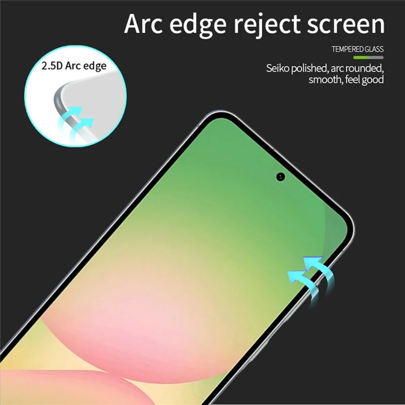 For Samsung Galaxy A37 5G Screen Protector MOFI 9H Full Glue Full Coverage High Aluminum-Silicon Glass Film - Black