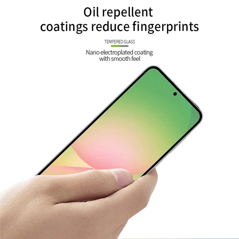 For Samsung Galaxy A37 5G Screen Protector MOFI 9H Full Glue Full Coverage High Aluminum-Silicon Glass Film - Black