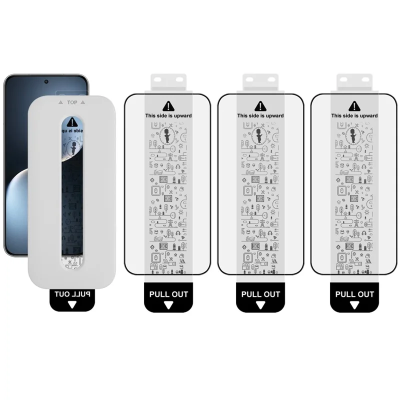 IMAK 3 stk. til Honor Magic7 5G, Skærmbeskytter i Hærdet Glas, Fuldlimet Film med Støvfri Monteringsværktøj (Fingeraftryksaflåsning) - Sort