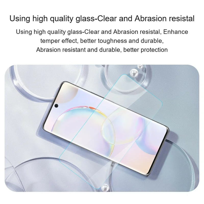 AMORUS pour Honor Power2 5G Film en verre aluminosilicate haute qualité Protecteur d'écran anti-rayures avec bord incurvé 2,5D, non couverture complète - Transparent
