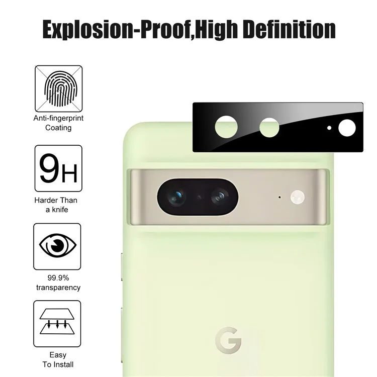 For Google Pixel 7 5G Complete Covering Tempered Glass Ultra Clear Anti-explosion Camera Lens Protector Film