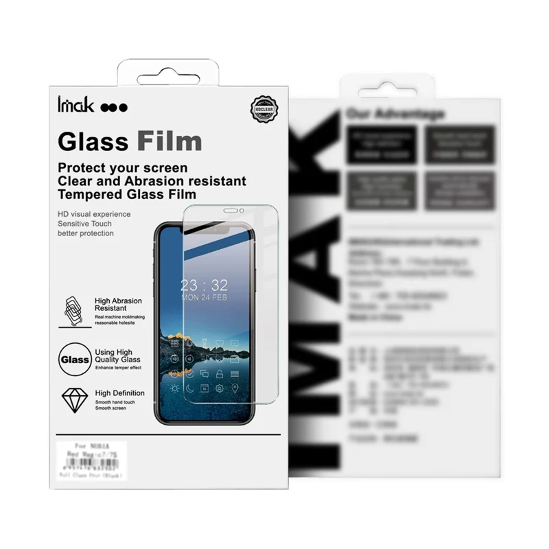 IMAK H Series For Honor Win 5G / Win RT 5G Screen Protector Tempered Glass Film (Not Complete Coverage) (Fingerprint Unlock) - Transparent