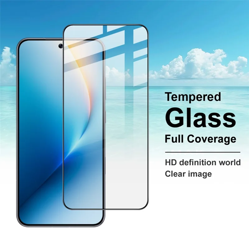 IMAK Pro+ Series For Honor Win 5G / Win RT 5G Screen Protector Full Coverage Tempered Glass Film (Fingerprint Unlock) - Black