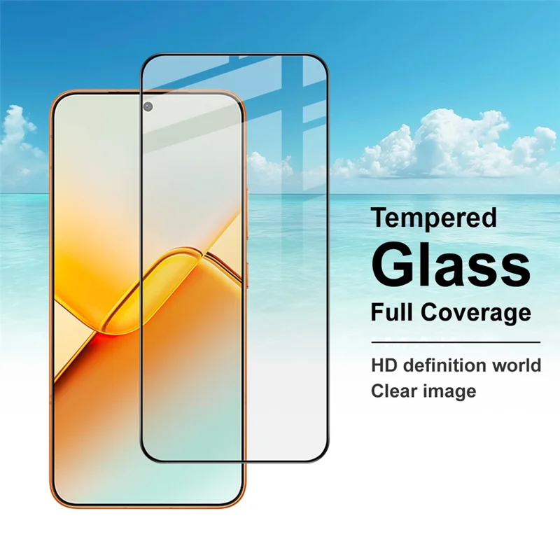IMAK Pro+ Series For Honor Power2 5G Screen Protector Full Coverage Tempered Glass Film (Fingerprint Unlock) - Black