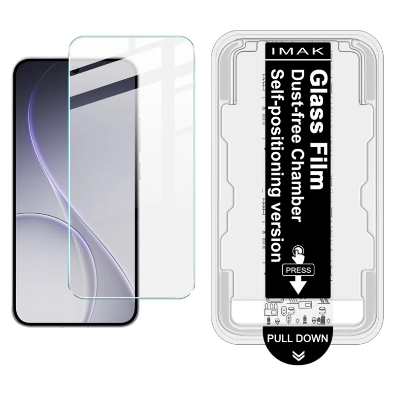 IMAK For Oppo Reno15 5G (Global) / Reno15c 5G (China) Tempered Glass Screen Protector with Dust-free Installation Tool (Fingerprint Unlock) (Not Complete Coverage) - Transparent