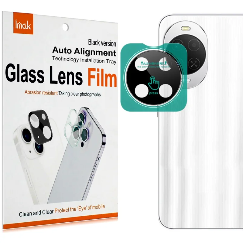 IMAK For Huawei nova 15 5G Tempered Glass Full Cover Camera Lens Protector with Self Positioning Frame - Black