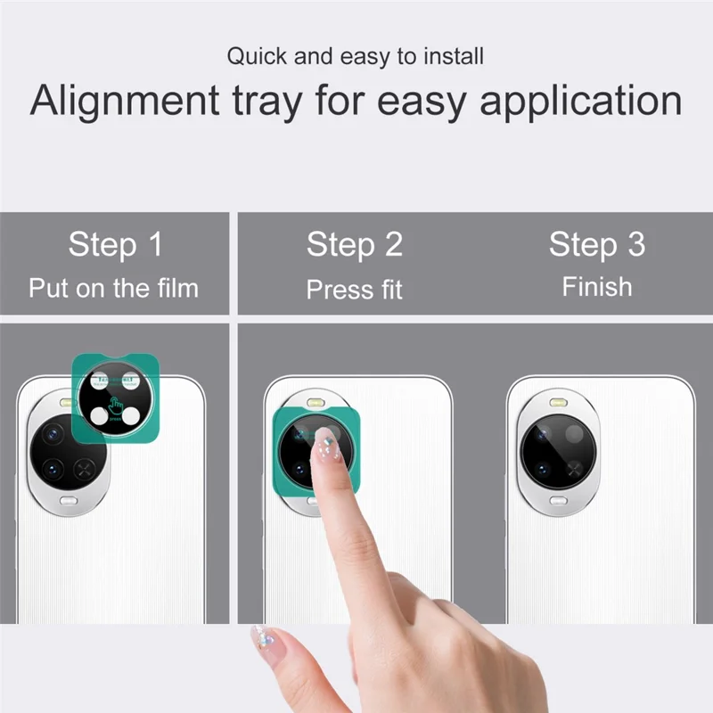 IMAK For Huawei nova 15 5G Tempered Glass Full Cover Camera Lens Protector with Self Positioning Frame - Black