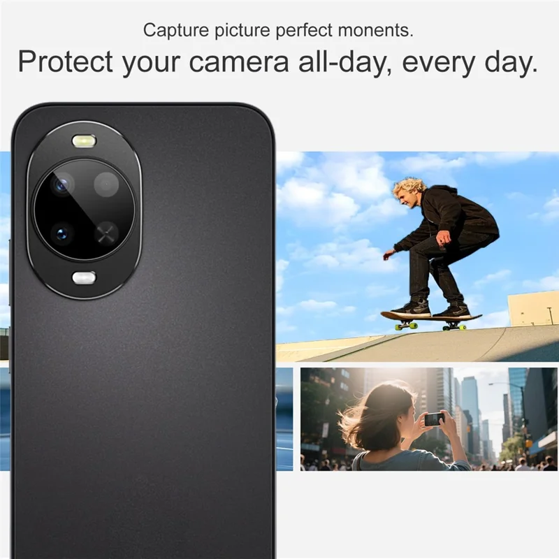 IMAK For Huawei nova 15 5G Tempered Glass Full Cover Camera Lens Protector with Self Positioning Frame - Black