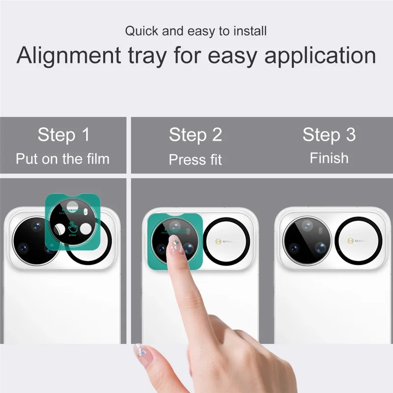 IMAK For Huawei nova 15 Ultra 5G Tempered Glass Full Cover Camera Lens Protector with Self Positioning Frame - Black