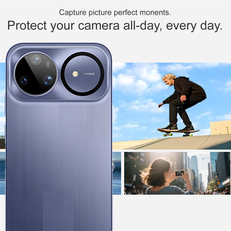 IMAK For Huawei nova 15 Ultra 5G Tempered Glass Full Cover Camera Lens Protector with Self Positioning Frame - Black