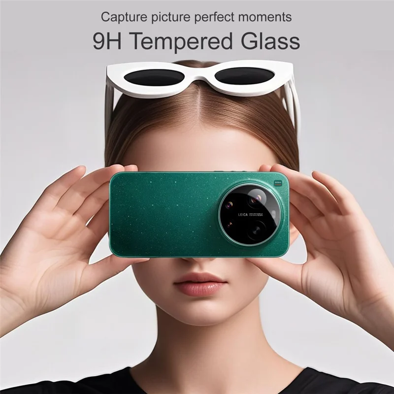 IMAK dla Xiaomi 17 Ultra 5G Szklana Ochrona Obiektywu Aparatu z Ramką Samocentrującą – Czarny