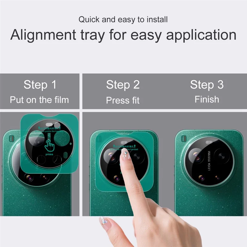 IMAK dla Xiaomi 17 Ultra 5G Szklana Ochrona Obiektywu Aparatu z Ramką Samocentrującą – Czarny