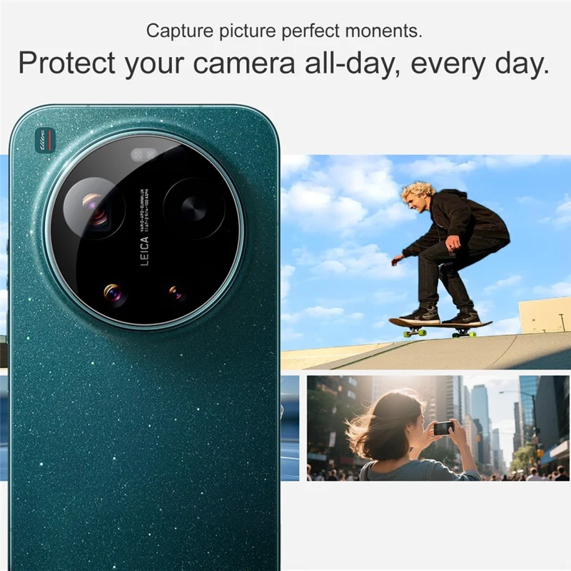 IMAK dla Xiaomi 17 Ultra 5G Szklana Ochrona Obiektywu Aparatu z Ramką Samocentrującą – Czarny