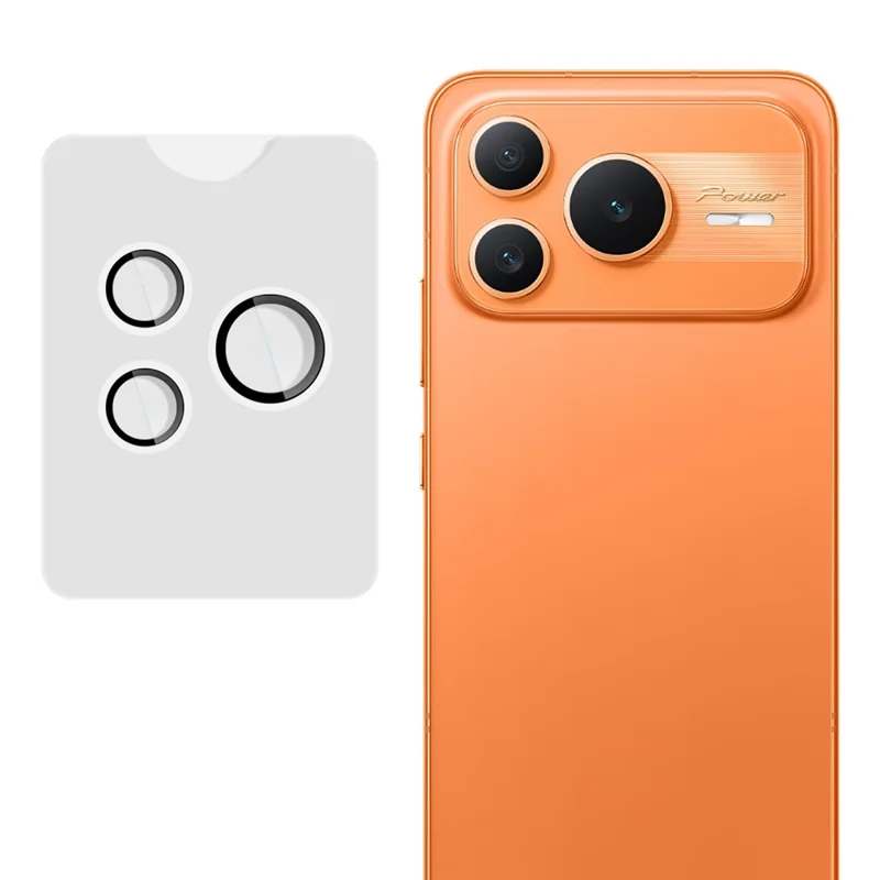 IMAK For Honor Power2 5G Tempered Glass Camera Lens Protector with Self Positioning Frame (Complete Covering) - Transparent
