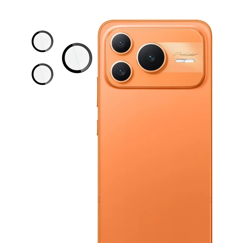 IMAK For Honor Power2 5G Tempered Glass Camera Lens Protector with Self Positioning Frame (Complete Covering) - Transparent