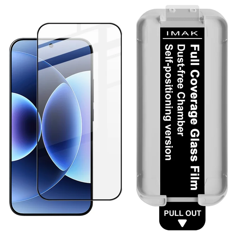 IMAK pour Xiaomi 17 Pro Max Protecteur d'écran en verre trempé Film adhésif complet avec outil d'installation sans poussière (déverrouillage par empreinte digitale) - Noir