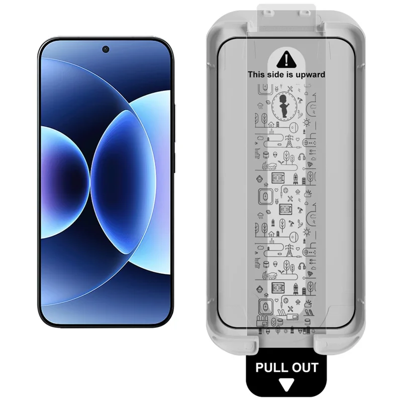 IMAK pour Xiaomi 17 Pro Max Protecteur d'écran en verre trempé Film adhésif complet avec outil d'installation sans poussière (déverrouillage par empreinte digitale) - Noir