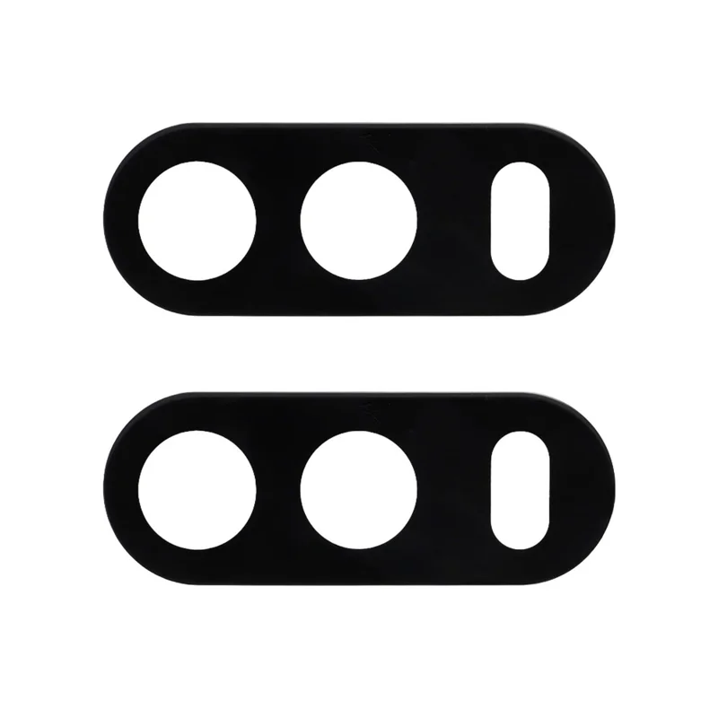2Pcs For Honor 500 5G Full Coverage Camera Lens Protector Silk Printing Tempered Glass Lens Film 3D Arc Edge - Black