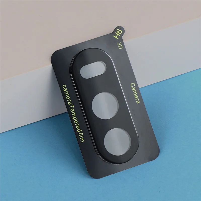 2Pcs For Honor 500 5G Full Coverage Camera Lens Protector Silk Printing Tempered Glass Lens Film 3D Arc Edge - Black