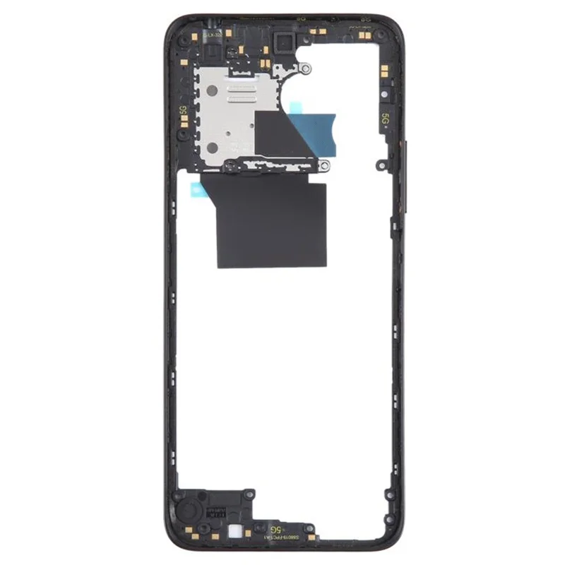 Pour Xiaomi Redmi 12 5G (Global) Pièce de Châssis Central d'Origine (Sans Logo) - Noir