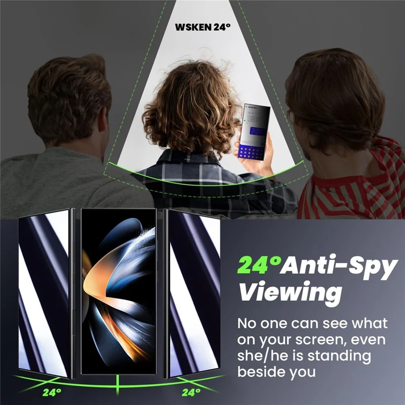 2 stk. til Samsung Galaxy S26 / S26 Pro Anti-spion Fuldskærmsskytte Høj Aluminium Silicon Glasfilm (Fingerprintsafbryder) - Sort