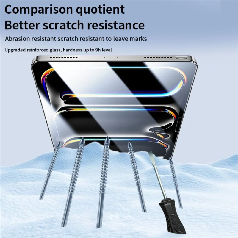 Für iPad Pro 13 (2025) / (2024) Displayschutzfolie HD gehärtetes Glas mit automatischem staubfreien Montagewerkzeug (KEINE vollständige Abdeckung) – Transparent