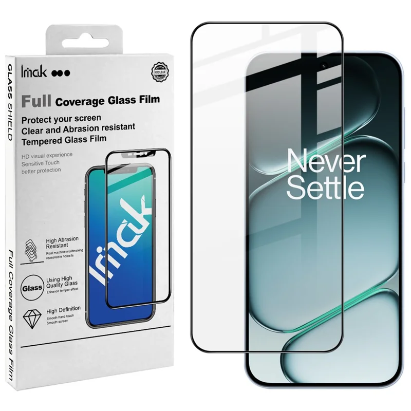 IMAK Pro+ Series For OnePlus Turbo 6 5G / Turbo 6V 5G / Nord 6 5G Screen Protector Full Coverage Tempered Glass Film (Fingerprint Unlock) - Black