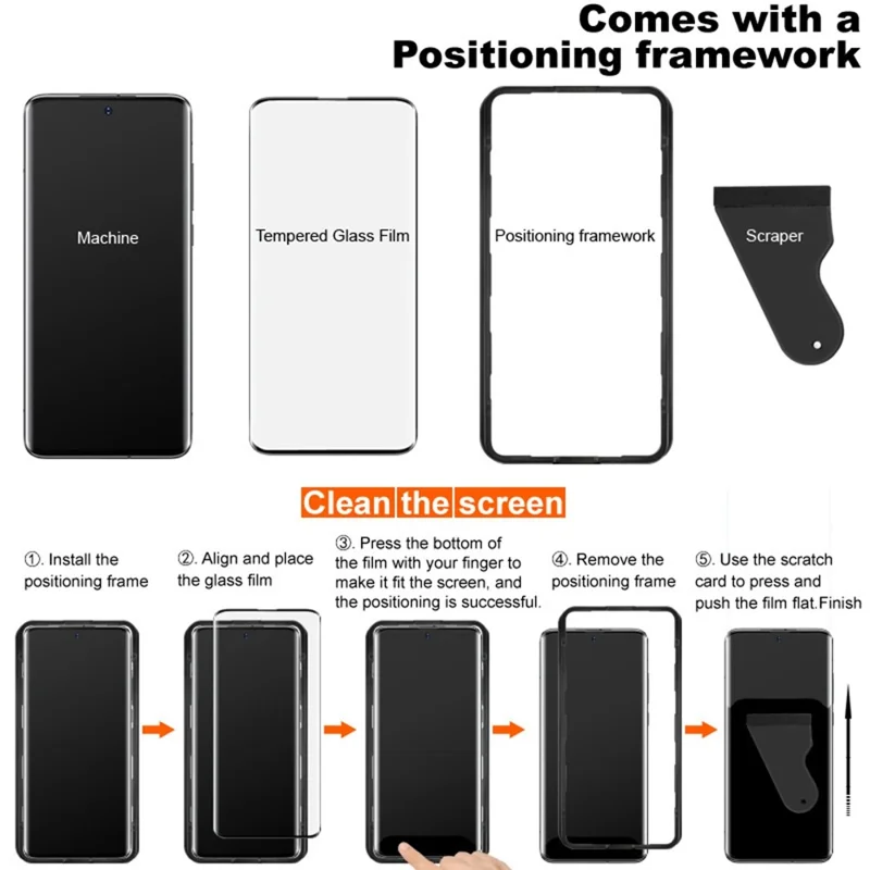 IMAK For Xiaomi Redmi Note 15 Pro 4G (Global) Full Screen Protector 3D Curved Full Glue Tempered Glass Film with Positioning Frame (Fingerprint Unlock) - Black
