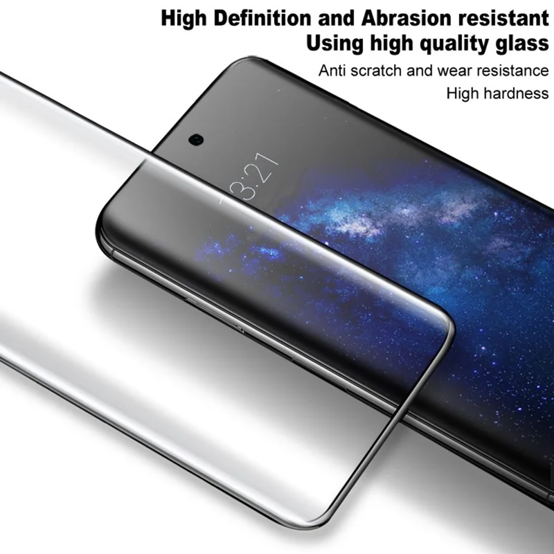 IMAK Para Xiaomi Redmi Note 15 Pro 4G (Global) Protetor de Ecrã Total Protetor de Vidro Temperado com Borda Curva 3D com Cola nas Laterais (Desbloqueio por Impressão Digital) - Preto