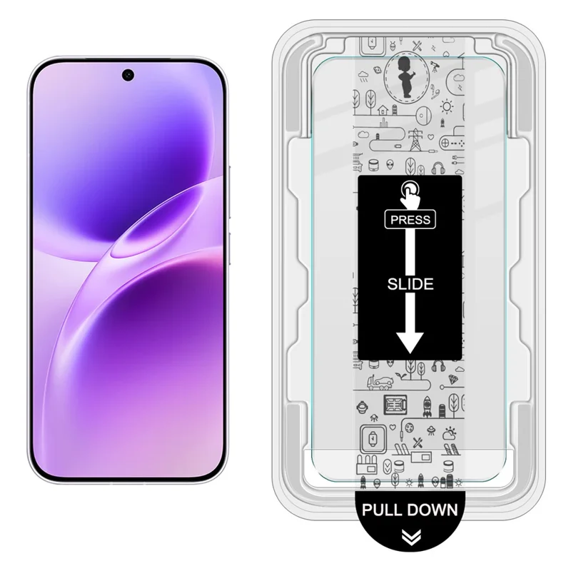 IMAK Für vivo X300 FE 5G / S50 Pro mini 5G Gehärteter Glas-Schirmschutz mit staubfreiem Installationswerkzeug (Fingerabdruck-Entsperrung) (Keine vollständige Abdeckung) – Transparent