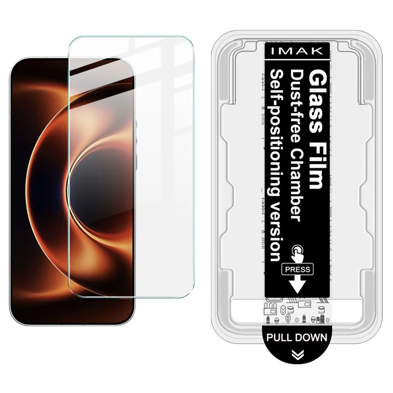 IMAK для Xiaomi 17 Ultra 5G / 17 Ultra by Leica Закалённое стекло Защита экрана с инструментом для установки без пыли (разблокировка по отпечатку пальца) (не полное покрытие) — Прозрачный