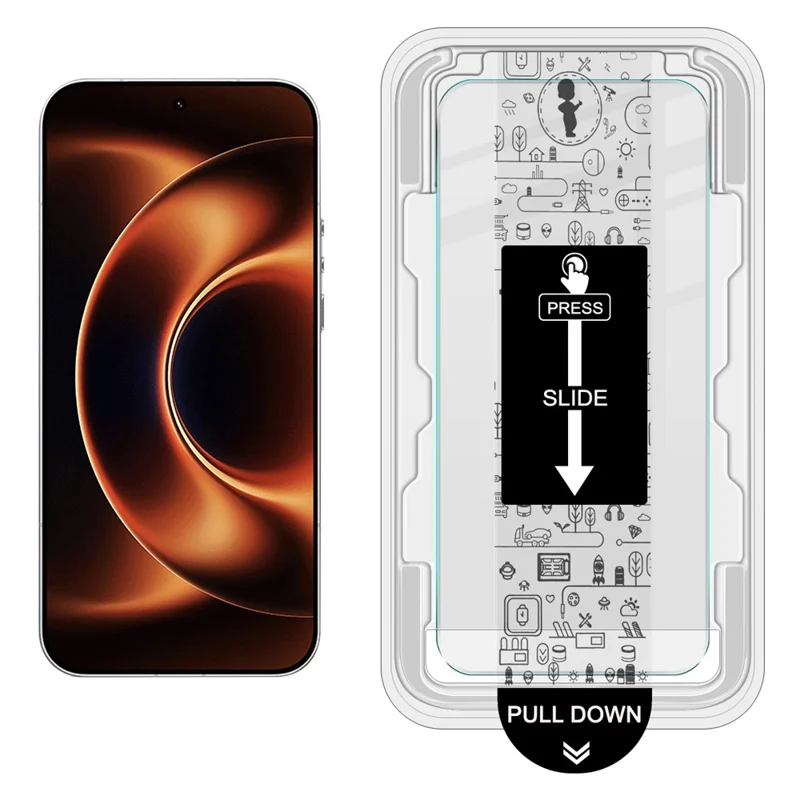 IMAK для Xiaomi 17 Ultra 5G / 17 Ultra by Leica Закалённое стекло Защита экрана с инструментом для установки без пыли (разблокировка по отпечатку пальца) (не полное покрытие) — Прозрачный