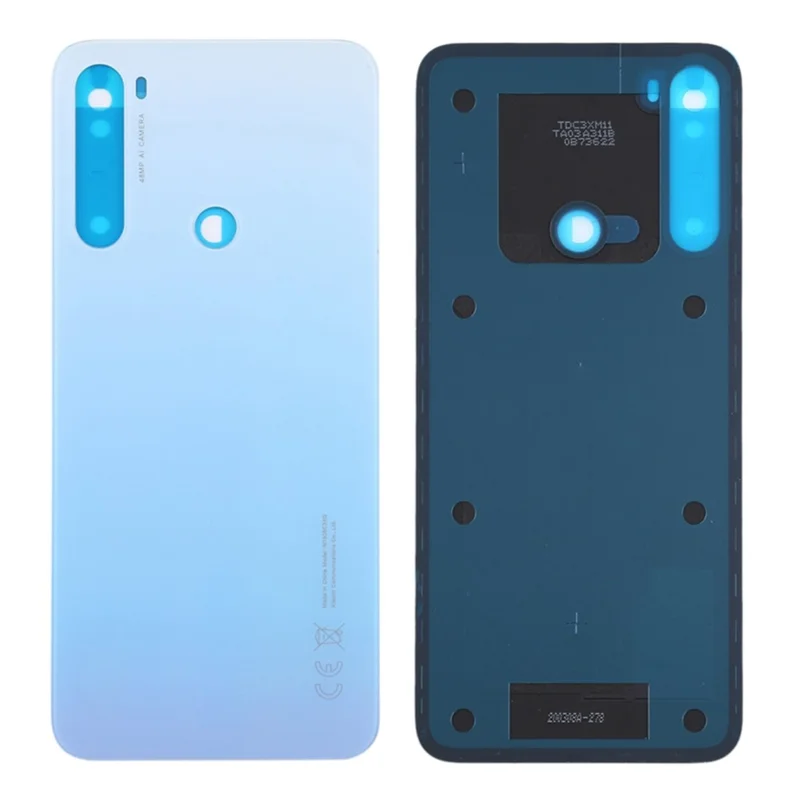 Cover di Ricambio per Alloggiamento Batteria Posteriore per Xiaomi Redmi Note 8T (senza Logo) - Bianco