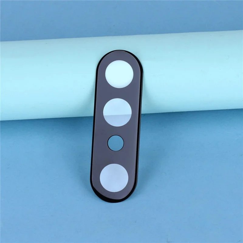 2Pcs For vivo X300 FE 5G Camera Lens Protector 2.5D Arc Edge Silk Printing Tempered Glass Full Coverage Rear Lens Film - Black