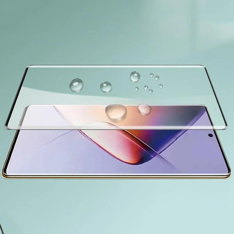 For Infinix Note 40 Pro+ Full Screen Protector 3D Curved Tempered Glass Film Side Glue - Transparent