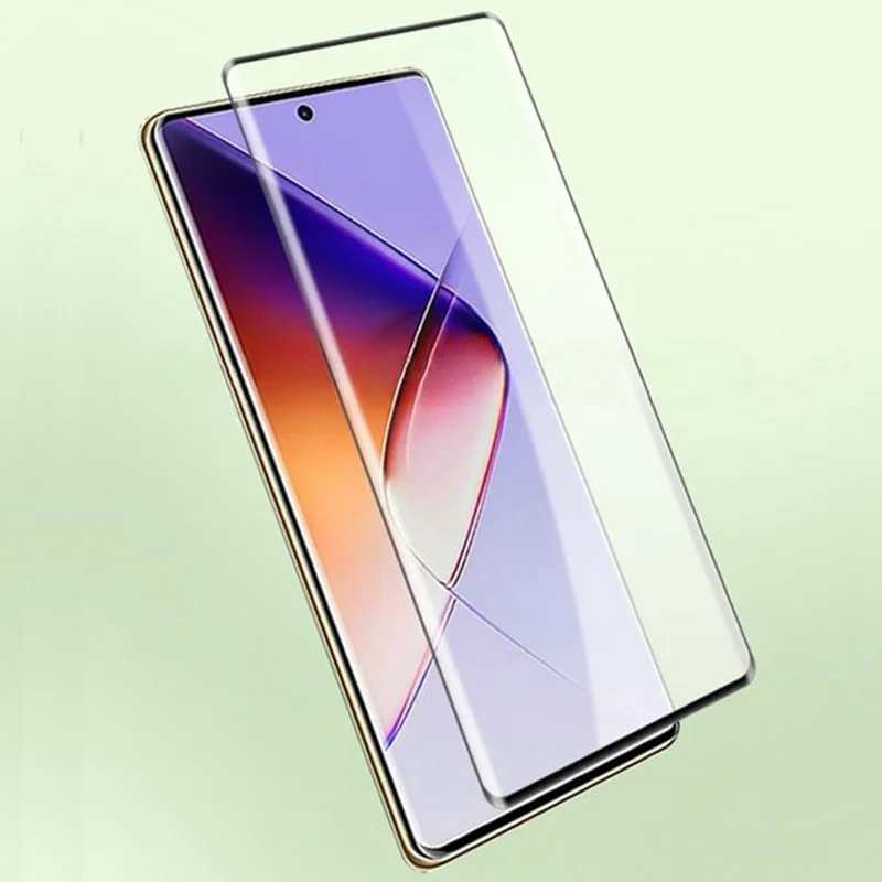 For Infinix Note 40 Pro+ Full Screen Protector 3D Curved Tempered Glass Film Side Glue - Transparent