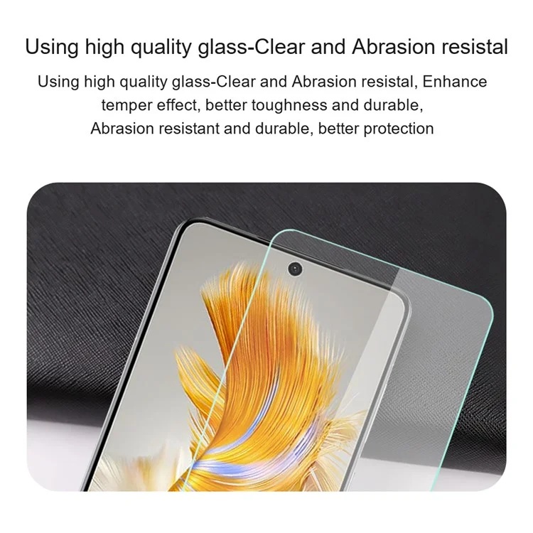 AMORUS Für Huawei nova Y61 4G Explosionsschutz 2,5D Arc Edge Hochaluminium-Silizium-Glasfilm Empfindliche Berührung Ultra-klarer Bildschirmschutz