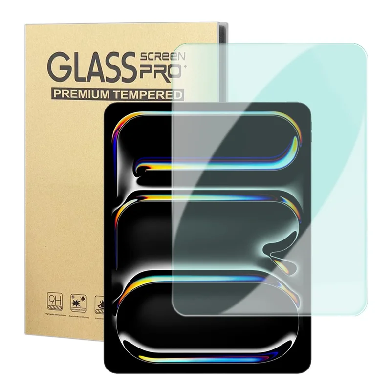 For iPad Pro 13 (2025) / (2024) Screen Protector Green Light Eye Protection Tempered Glass Film - Transparent