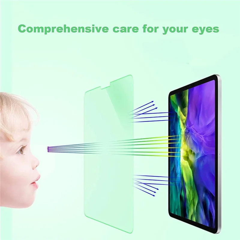 For iPad Pro 13 (2025) / (2024) Screen Protector Green Light Eye Protection Tempered Glass Film - Transparent