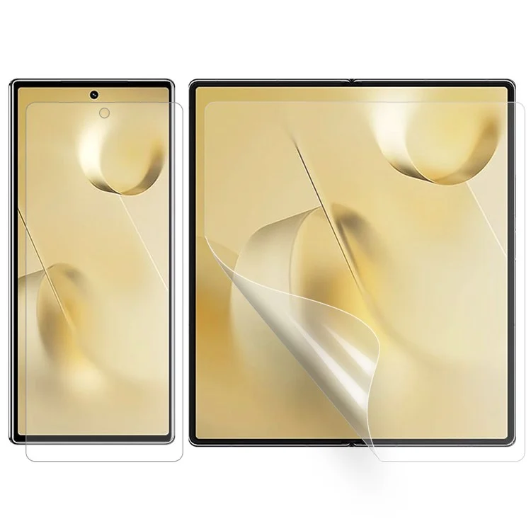 RURIHAI 1 Set / 2Pcs Front Screen Back Protector for Xiaomi Mix Fold 2 5G, HD Clear PET Scratch-resistant Front Back Film Guard